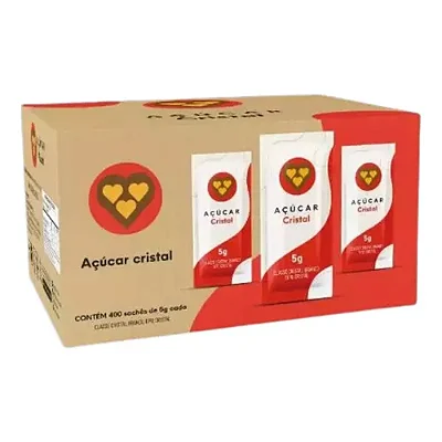 Açúcar Sachê 400X5G 3 CORACOES