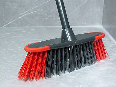 Vassoura Esfregão TAM. Único Vermelho c/Cinza - Powermaid