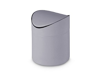 Lixeira de bancada matte tam único cinza - Powermaid