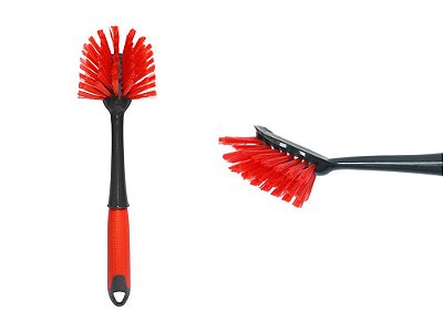 Escova fácil alcance tam único vermelho/ cinza - Powermaid
