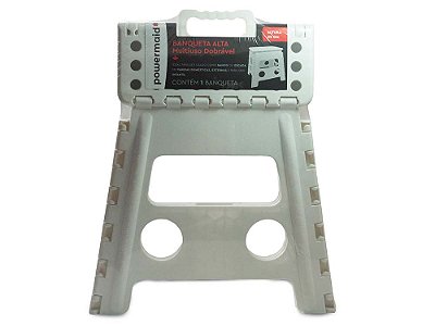 Banqueta alta multiuso dobrável tam único branco - Powermaid