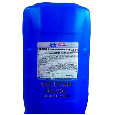 Desengraxante Zx44 Solupan 20L Concentrado 5:200 - Globo