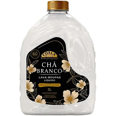 Lava roupas líquido 3lt cha branco coala laundry - Coala
