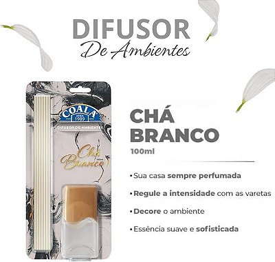 Difusor de aromas 100ml cha branco - coala