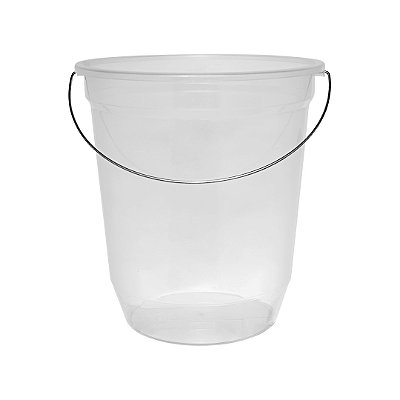 Balde transparente 18l com alça metálica -JAGUAR