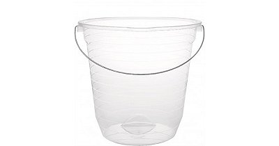 Balde transparente 13,5l com alça metálica -JAGUAR