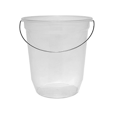 Balde transparente 13,5l com alça metálica -JAGUAR