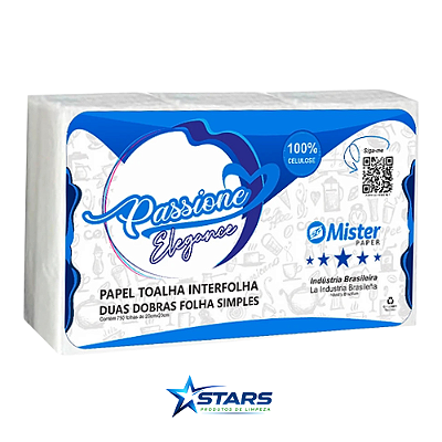Papel Interf PCT 20x20x750 Folhas Elegance Celulos 20Gr Ref2227 - Passione