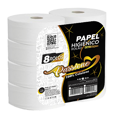 Papel Higiênico Rolão 8x10cm 300 metros 100% Celulos -Passione