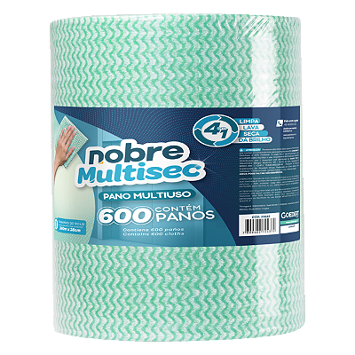 Pano multiuso Slim (rolo c/28cm x 240m picotado aprox. 40cm) verde - Nobre
