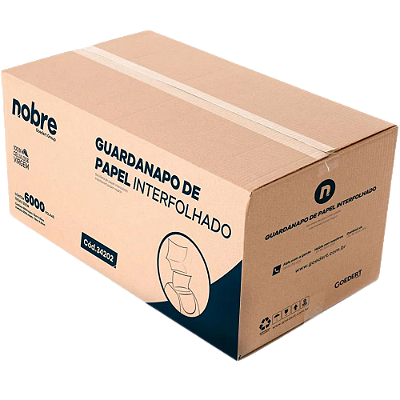 Guardanapo Papel Interfolha 10x20cm f. Simples c/6000fls REF 34202