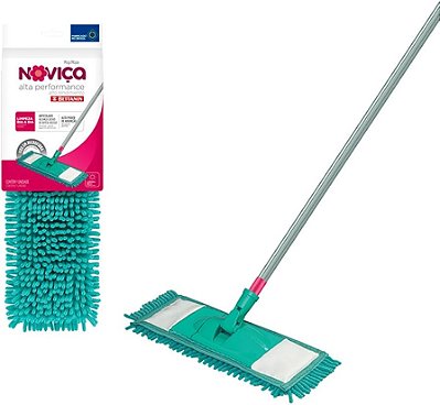 Mop Microfibra Alta Performance com Cabo Articulado para Limpeza Seca - Noviça