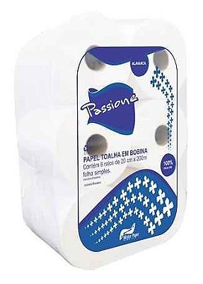 Papel Toalha Bob 06x20x200m 100% Celulose 20Gr Ref 56133 ALAVANCA - Passione