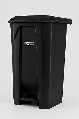 Lixeira Plástica C/Pedal 30L Preta SOLUTION SP93630PT