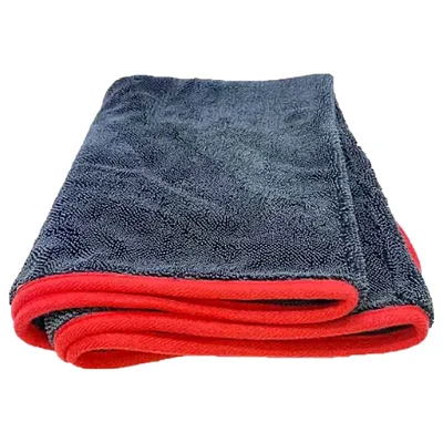 Toalha de Secagem Automotiva 600 GSM 60x90cm Borda Vermelha Cod-147 - JS