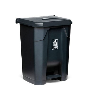 Lixeira Plástica C/Pedal 80l Grafite SOLUTION SP9380CZ
