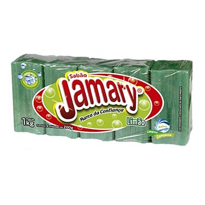 Sabão em Barra 5 × 200 g Limão - Jamary