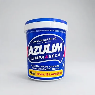 Lava-Louças em Pó Limpa & Seca para Máquinas 450g - Azulim