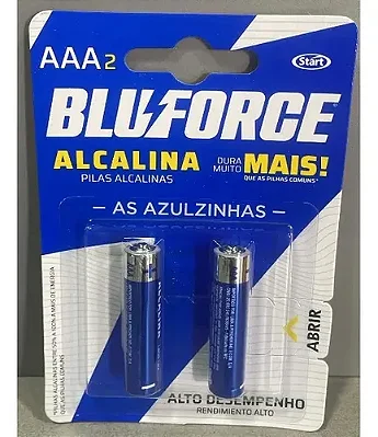 Pilha Alcalina Blueforce AAA com 2 Unidades