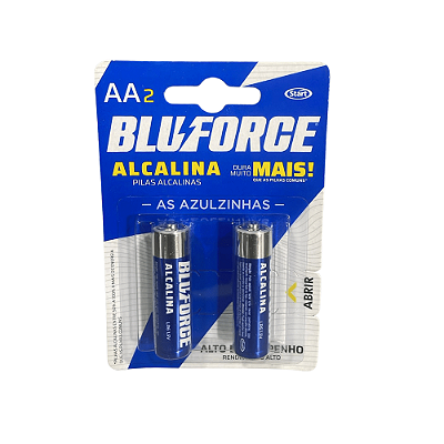 Pilha Alcalina Blueforce AA com 2 Unidades