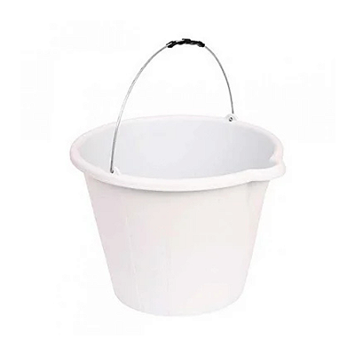 Balde plástico 12 Litros branco reforçado c/ pegador tsw-067