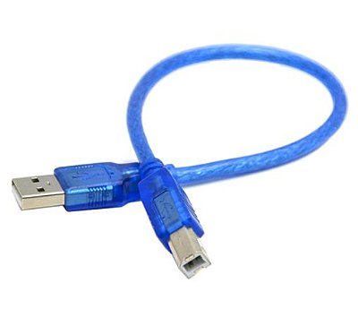 Cabo USB 2.0 A/B para Arduino Uno e Mega
