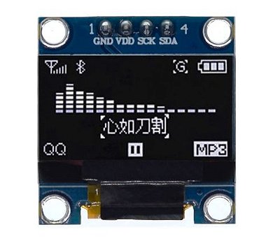 Display OLED 0.96″ 128×64 com I2C - Branco