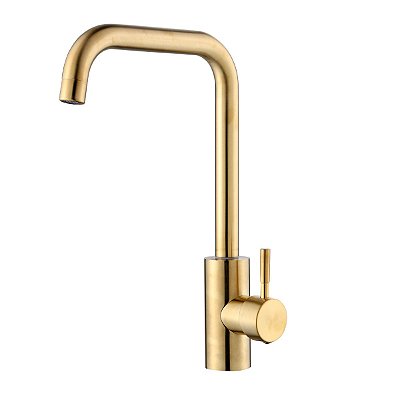 Torneira Cozinha Gourmet Bancada Slim Quente Fria Monocomando Dourado Fosco