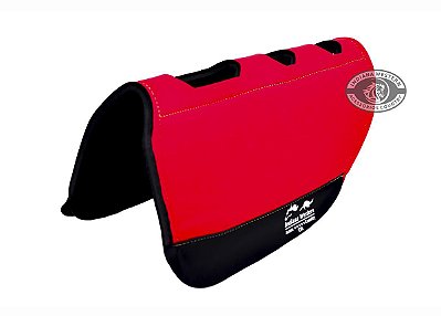Manta de Feltro com Neoprene Aba Redonda  para Tambor Vermelho