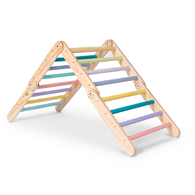 Triângulo Pikler Articulado Candy + Rampa de Barras Candy Colors