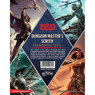 D&D 5th Edition: DM Screen- Princes of the Apocalypse - Importado