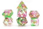 Kit de Dados - Nebula Green and Purple Swirl - 16mm - Importado