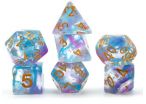 Kit de Dados - Nebula Blue and Purple Swirl with Laser Reflected - 16mm - Importado