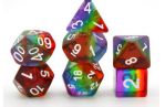 Kit de Dados - Layered 5 Colours (Red/Yellow/Green/Blue/Purple) - 16mm - Importado