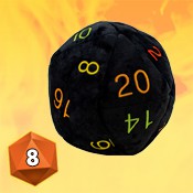 Jumbo D20 Novelty Dice Plush - Rainbow - Importado
