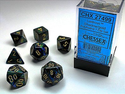 Lustrous® Polyhedral Shadow/gold 7-Die Set - Importado