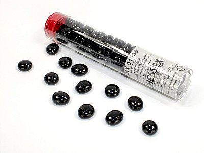 Black Opal Glass Stones Qty 40 or more in 5½" Tube - Importado