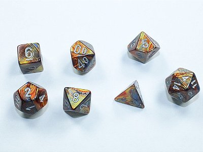 Lustrous® Mini-Polyhedral Gold/silver 7-Die set - Importado