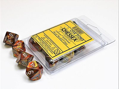 Lustrous® Gold/silver Set of Ten d10s - Importado