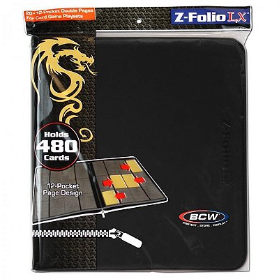 Binder: 12pkt: Zipper Folio: LX Black - Importado