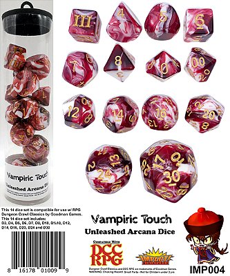 DCC RPG Dice – Vampiric Touch Dice Set - Importado