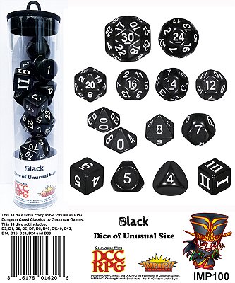 DCC Dice: Black - Importado