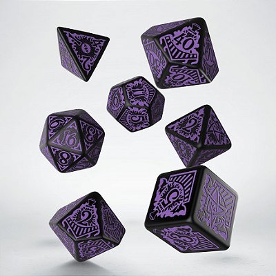 Call of Cthulhu Horror on the Orient Express Black & purple Dice Set - Importado