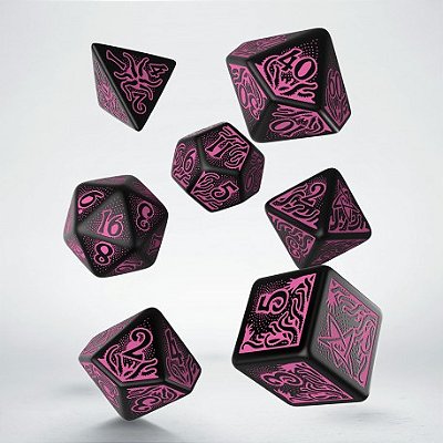 Call of Cthulhu 7th Edition - Black & magenta Dice Set - Importado