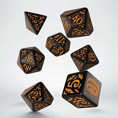 Halloween Pumpkin Black & orange Dice Set - Importado