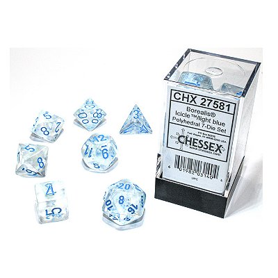 7-Set Cube Borealis Luminary Icicle with Light Blue - Importado