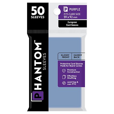 Deck Protector: Phantom Sleeves: Gloss/Gloss Purple Size (59mmX92mm) (50) - Importado