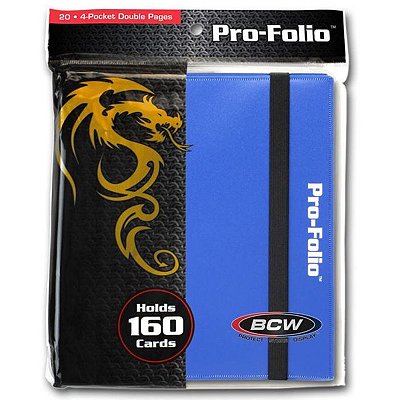 Binder: 4-Pocket: Pro-Folio: Blue - Importado