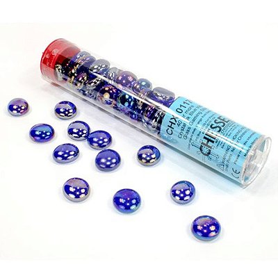 Glass Stones Tube Crystal Dark Blue Iridized (40)