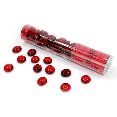 Glass Stones Tube Red (40)